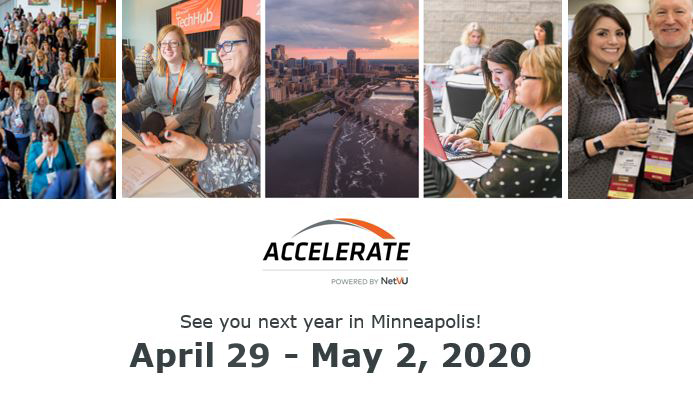 Accelerate, powered by NetVU will be in Minneapolis, April 29 - May 2, 2020